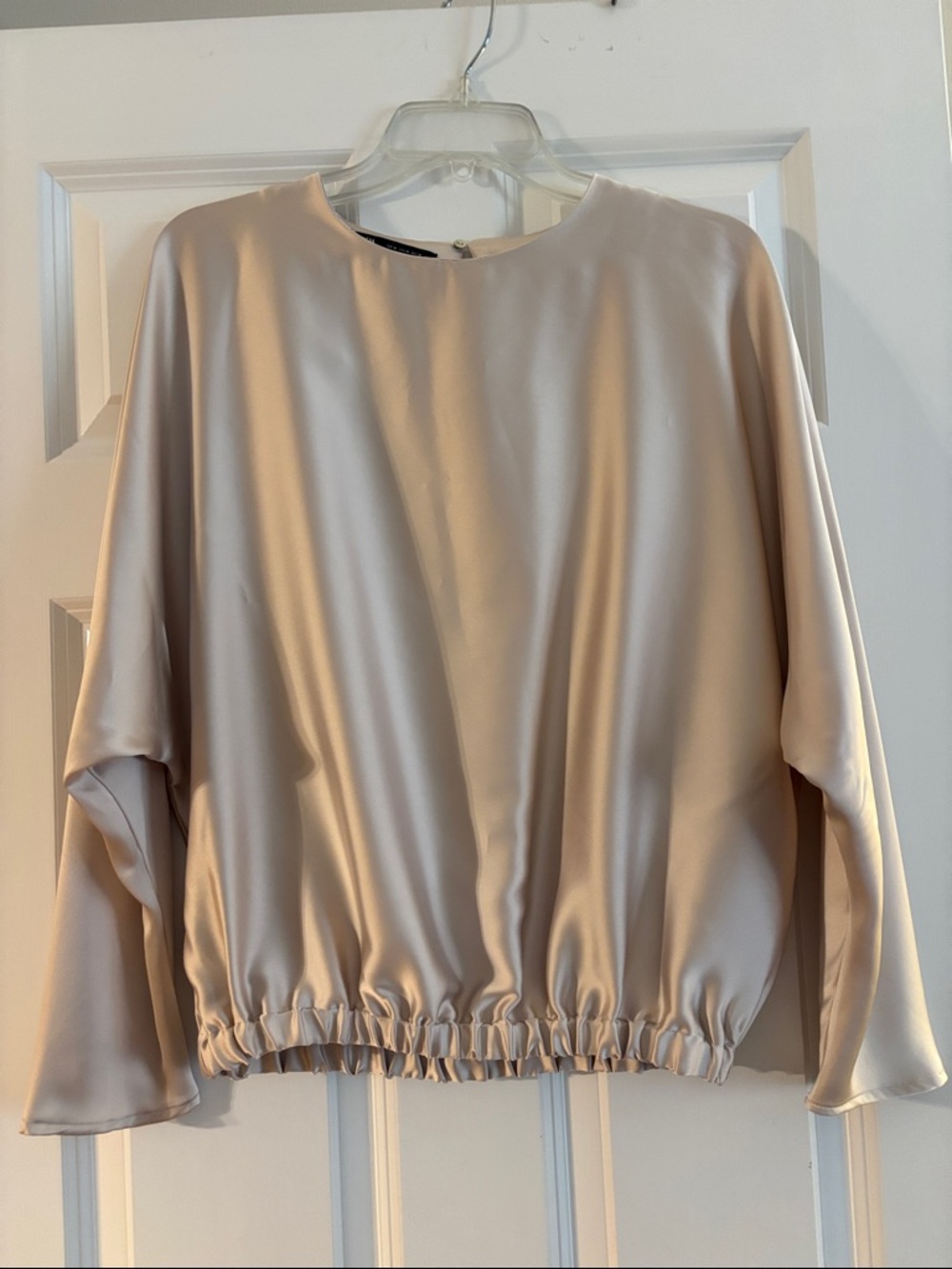 New Zara Satin Dolman Sleeve Blouse